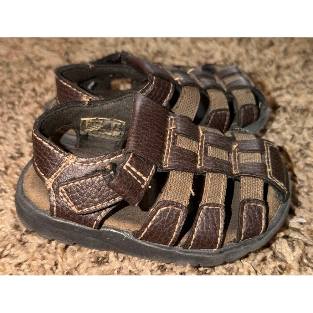 Smart Fit Dark  Brown Fishermen Sandals Size 5